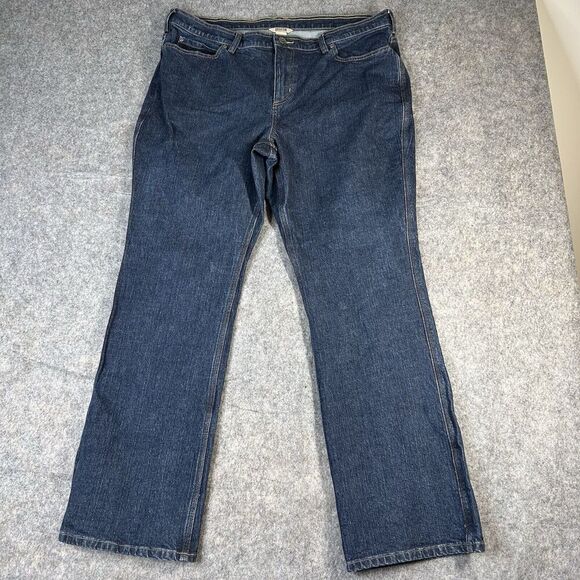 Duluth Trading Co Jeans Womens 18X31 Medium Wash Denim Bootcut Stretch Workwear - Picture 1 of 9
